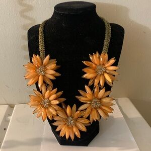 Talbots necklace, peach flowers